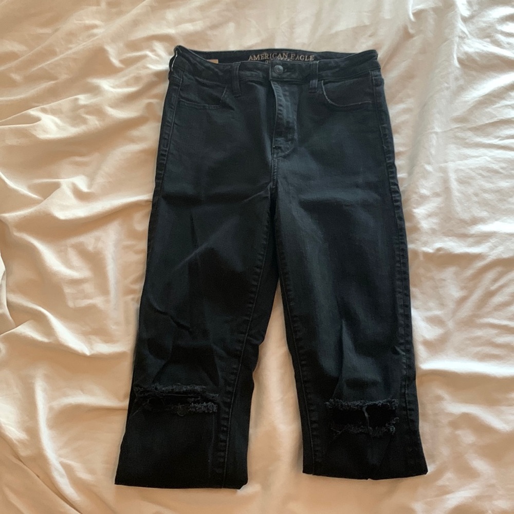 black American Eagle super high rise jegging